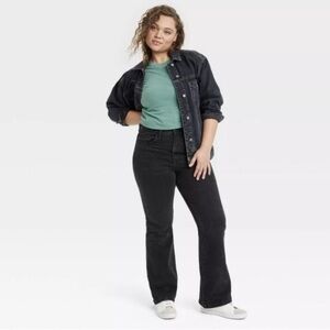 Universal Thread Women's Black Wash High Rise Flare Jeans size 14